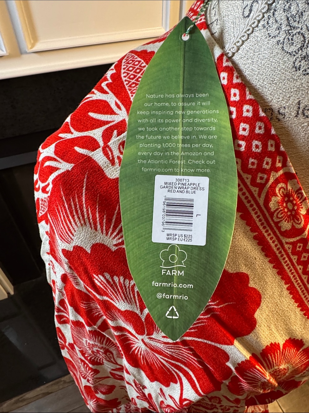 Farm Rio Mixed Pineapple Garden Warp Dress size Large - Picture 2 of 2